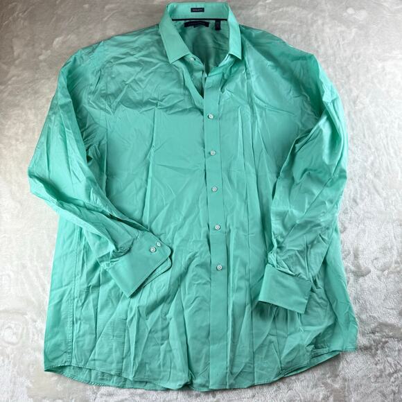 Tommy Hilfiger Button Down Shirts Lot of 2 Long Sleeve Men's 17.5 Casual Office - Picture 6 of 8